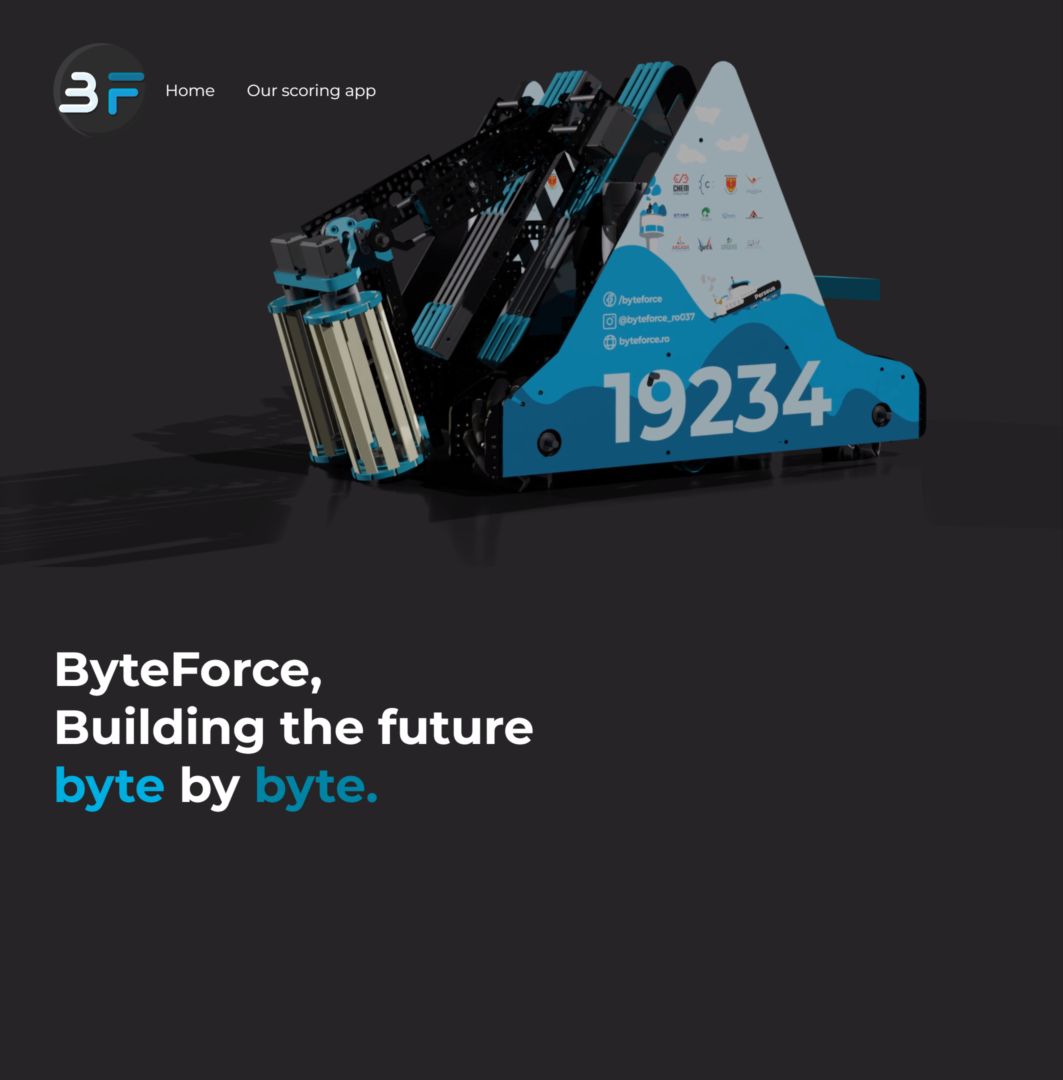 byteforce website on tablet