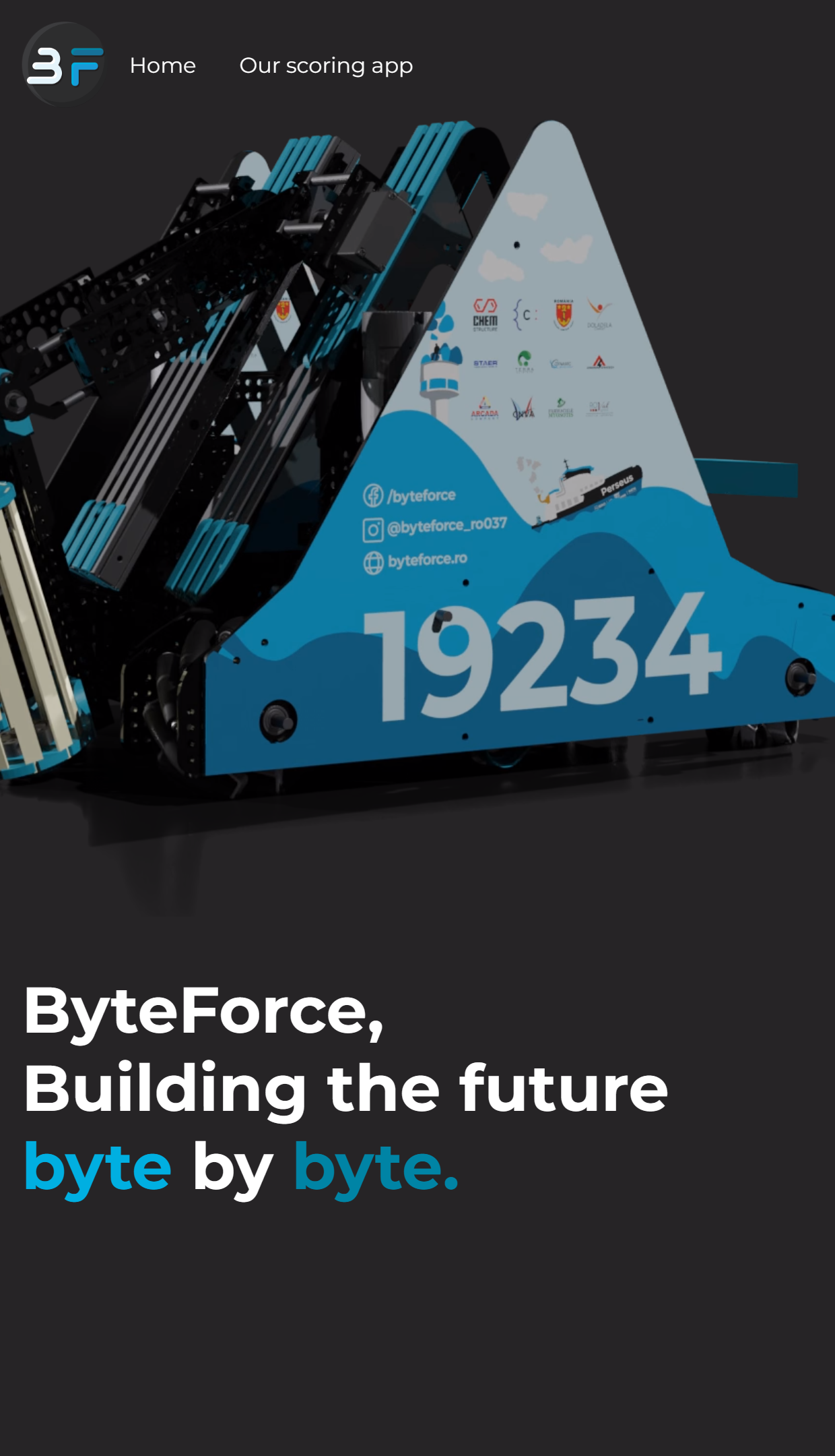 byteforce website on example mobile 1