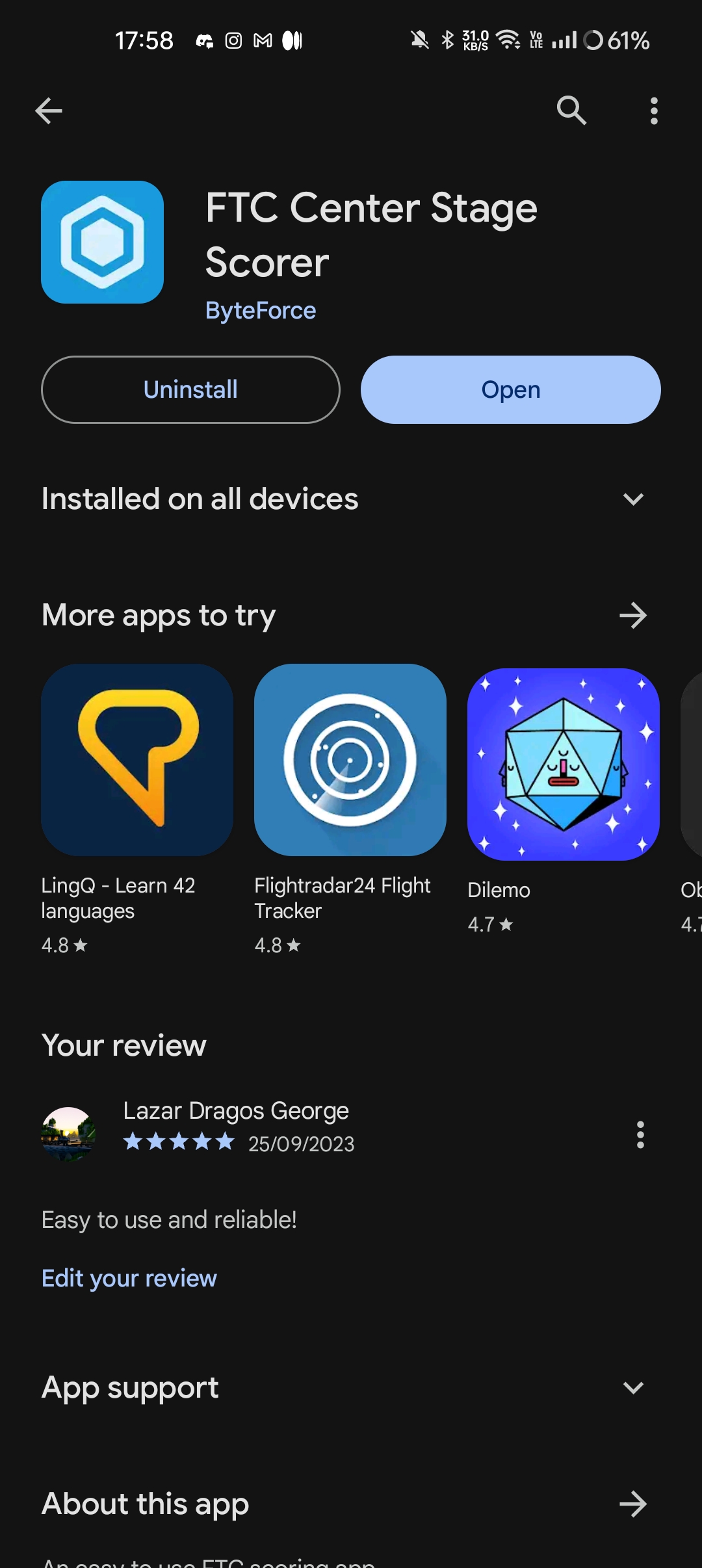 ftc scorer listing on google play store